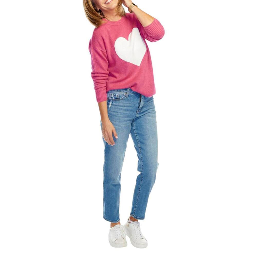 Curations x Sarah Anderson Women's Holiday Sweater Pink - Regular